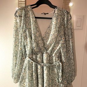 Pretty Floral Pastel Green Princess Dress!!